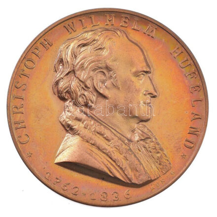 Német Demokratikus Köztársaság 1987. 'Christoph Wilhelm Hufeland / 20 éves a Numizmatikai Csoport' kétoldalas bronz emlékérem, Szign.:Helmut König (40mm) T:1- German Democratic Republic 1987. 'Christoph Wilhelm Hufeland / 20 years