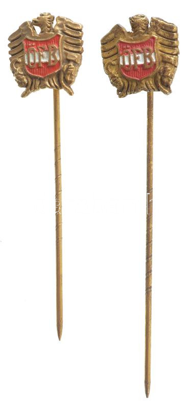 Ausztria DN 'ÖFB (Osztrák Labdarúgó Szövetség)' festett bronz jelvény (2db) T:1- Austria ND 'ÖFB (Austrian Football Association)' painted bronze badge (2pcs) C:AU