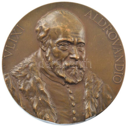 Olaszország 1987. 'Ulisse Aldrovandus' kétoldalas bronz emlékérem (65mm) T:1- Italy 1987. 'Ulisse Aldrovandus' two-sided bronze commemorative medallion (65mm) C:AU