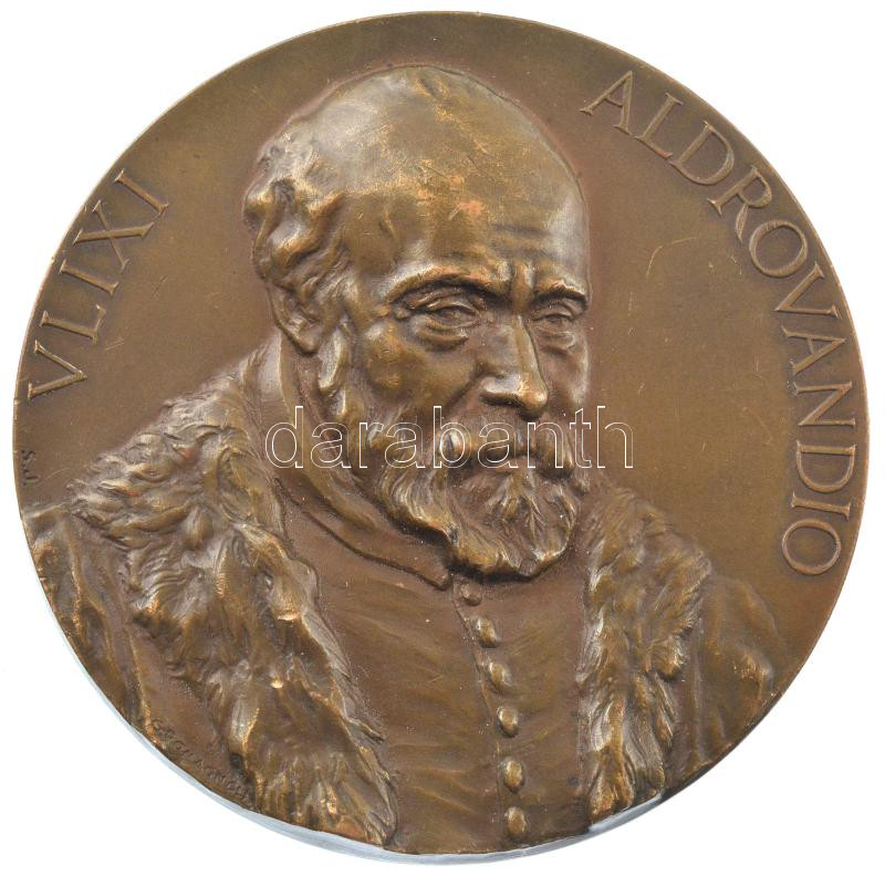 Olaszország 1987. 'Ulisse Aldrovandus' kétoldalas bronz emlékérem (65mm) T:1- Italy 1987. 'Ulisse Aldrovandus' two-sided bronze commemorative medallion (65mm) C:AU