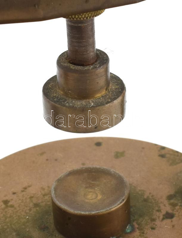 Masszív érmeverő eszköz, réz, m: 16 cm - Image 2