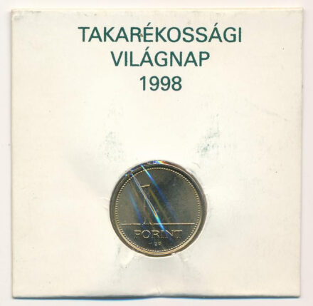 1998. 1Ft Cu-Ni-Zn 'OTP / Takarékossági Világnap 1998' csomagolásban T:1 a csomagolás sérült