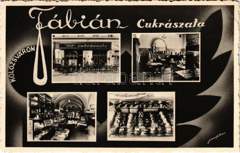 Kolozsvár, Cluj; Fábián István cukrászata, cukrászda, terasz. Unió utca 10. / confectionery shop terrace (EK)