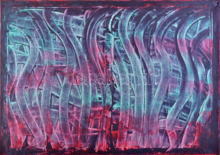 Samu Hajnalka (?-): Tengeri növények. Akril, vászon. Jelzett a hátoldalán. 50x70 cm