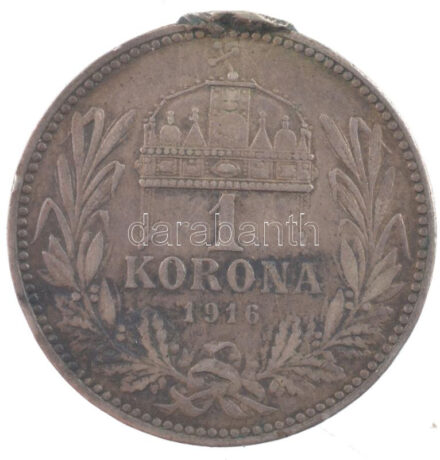 1916KB 1K Ag 'Ferenc József' T:2 patina, fny., ph. Adamo K5.1