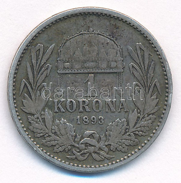 1893KB 1K Ag 'Ferenc József' T:3 kis ph Adamo K5 - Image 2