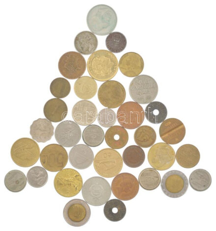 38db-os vegyes zseton és nagyrészt külföldi érmetétel, T:2-3 38 pcs mixed token and coin lot C:XF-F