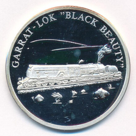 Németország 1998. 'A vasút története - Garratt-Locomotive - Black Beauty' kétoldalas jelzett Ag emlékérem tanúsítvánnyal (20g/0.999/40mm) T:PP ujjlenyomat, patina, kis karc Germany 1998. 'History of Railroads - Garratt-Locomotive -