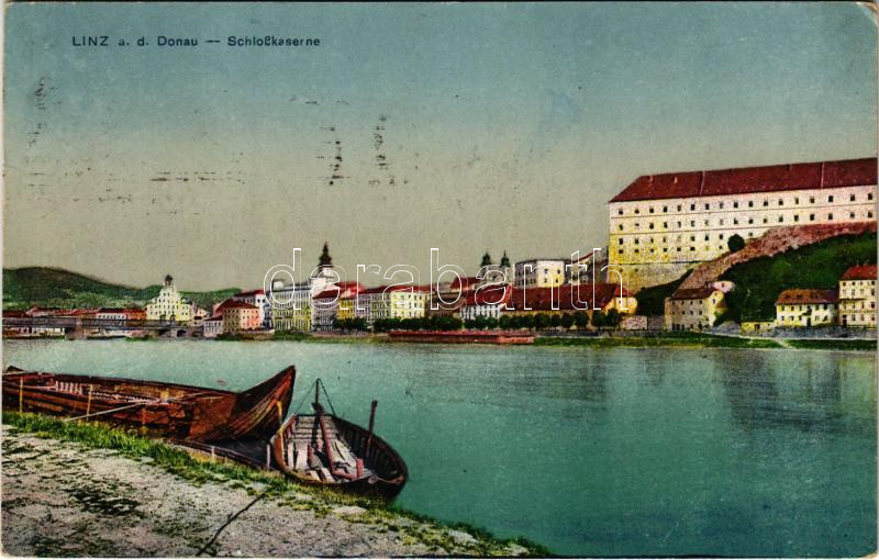 1918 Linz a. d. Donau, Schlosskaserne / military barrack in the castle (EK)
