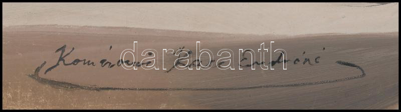 Komáromi Kacz Endréné (1883-1954): Csendélet rózsákkal és gyümölcsökkel. Gouache, papír, jelzett. 24x32 cm - Image 2