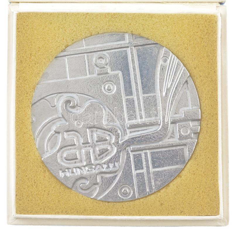 1981. 'Hungalu / VI. Nyomásos Öntészeti Napok, Balatonalmádi-Ajka' öntött Al emlékplakett tokban (83mm) T:1