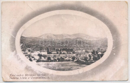 Karánsebes, Caransebes; látkép. H. Perlfaster és Fia kiadása / general view (ázott / wet damage)