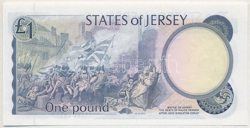 Jersey 1976. 1P T:I Jersey 1976. 1 Pound C:UNC Krause P#11 - Image 2