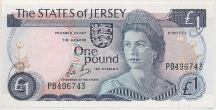 Jersey 1976. 1P T:I- Jersey 1976. 1 Pound C:AU Krause P#11