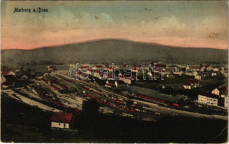 1920 Maribor, Marburg a. Drau; railway station (EK)