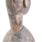 Antik afrikai fafaragfás. Férfi fej. Korának megfelelő állapotban, 1880-1900 körül. m: 33 cm - Image 2