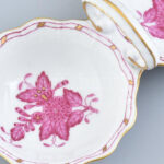 Herendi Apponyi mintás porcelán sótartó, kézzel festett, jelzett, hibátlan, h: 13 cm - Image 2