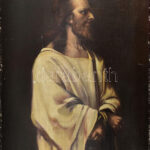 Ács István jelzéssel, Munkácsy után: Jézus. Olaj, vászon. Kissé sérült. 37x28 cm