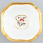 Virágos kínáló tál porcelán. Kézzel festett, jelzés nélkül, hibátlan 20x20 cm - Image 2