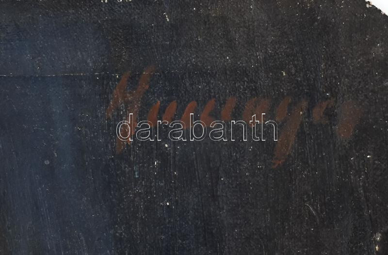 Humayer Oszkár (?-?): Portré, 1910-20 körül. Olaj, vászon, jelzett. Vakráma nélkül. Kissé sérült. 53x44 cm - Image 3