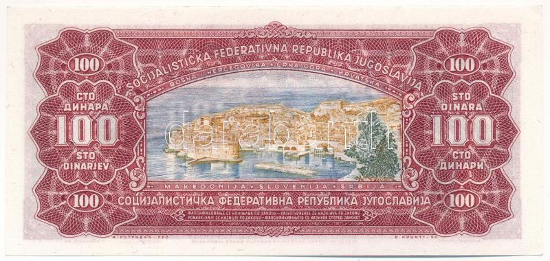 Jugoszlávia 1963. 100D T:I- Yugoslavia 1963. 100 Dinara C:AU Krause P#73 - Image 2
