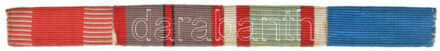 1917-1940. 4xklf szalagsáv viselési sorként összeállítva: Károly Csapatkereszt, Sebesültek Érme egyszer sebesültek számára, Magyar Háborús Emlékérem, Erdélyi Emlékérem T:2
