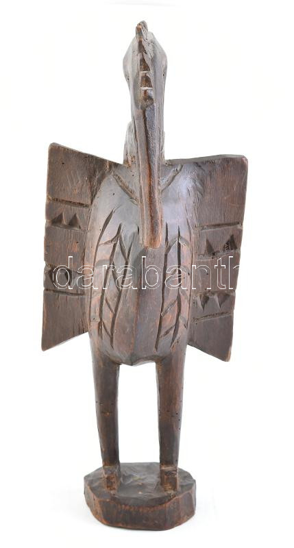 Elefántcsontpark, faragott fa, fétis figura, 1920 körül, koránal megfelelő állapotban, m: 36,5 cm