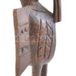 Elefántcsontpark, faragott fa, fétis figura, 1920 körül, koránal megfelelő állapotban, m: 36,5 cm - Image 2