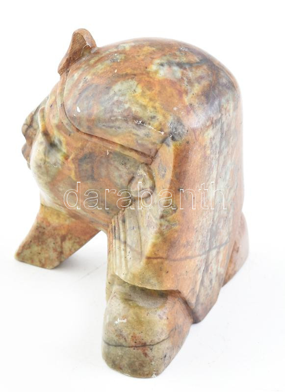 Egyiptom Nofretete, faragott gránit, 1920 körül, korának megfelelő állapotban, m: 14,5 cm - Image 2
