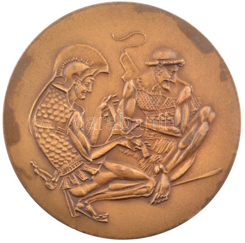 Kiss Nagy András (1930-1997) DN 'Fodor József 1843-1901' kétoldalas bronz emlékérem (60mm) T:1- patina, szennyeződés - Image 2