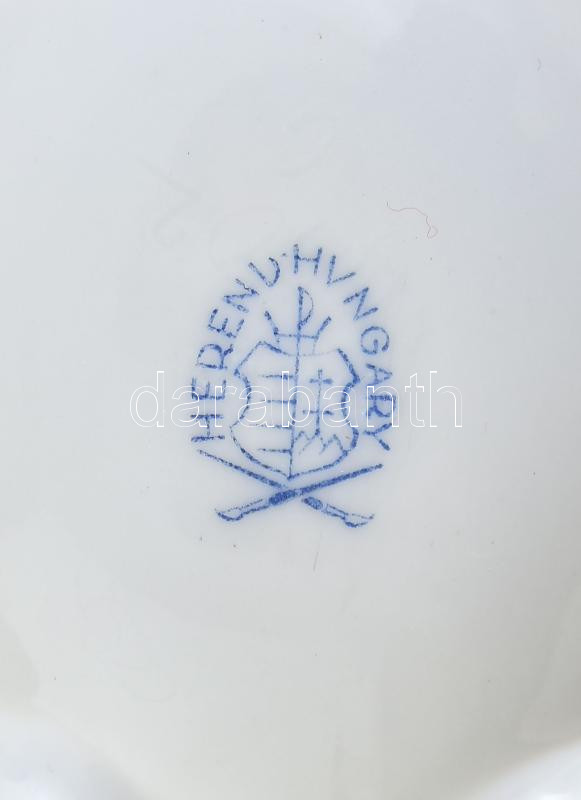 Herendi Viktória mintás váza, jelzett, kopott, 12x9cm - Image 3