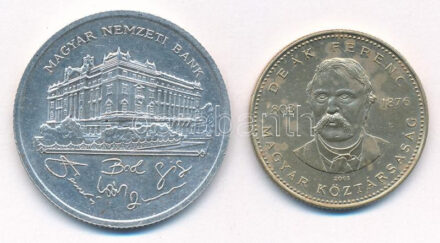 1992. 200Ft Ag 'MNB' + 2003. 20Ft Cu-Ni 'Deák' T:2,2- patina, karc, kis ph Adamo F13, FOEM2