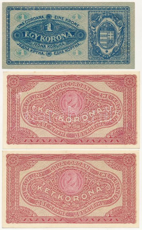 1920. 1K + 1920. 2K (2x) + 1920. 10K + 1920. 20K mind 'Magyar Éremgyűjtők Egyesületének IV. Vándorgyűlése az 1000 éves Esztergomban és a 100 éves Budapesten 1973. szeptember 8-9.' felülbélyegzéssel T:I--II Adamo FO9.1.1, FO9.1.3, - Image 2