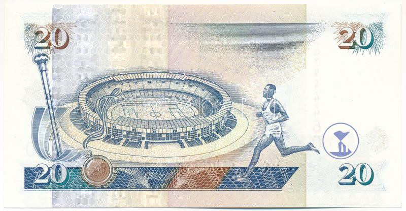 Kenya 1995. 20Sh T:I Kenya 1995. 20 Shillings C:UNC Krause P#32 - Image 2