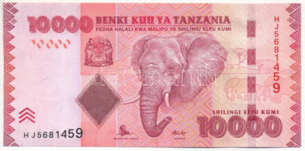 Tanzánia DN (2010-2020) 10.000Sh 'HJ 5681459' T:II Tanzania ND (2010-2020) 10.000 Shillings 'HJ 5681459' C:XF Krause P#44
