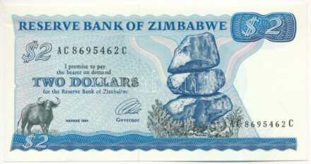 Zimbabwe 1994. 2$ T:I- Zimbabwe 1994. 2 Dollars C:AU Krause P#1