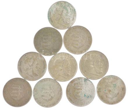 1947. 5Ft Ag 'Kossuth' (10x) T:2-3 ph., patina Adamo F8.1