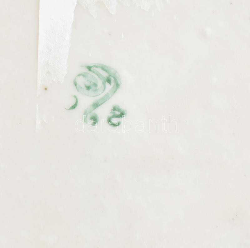 Ukrán, Polonne porcelán. 'Kozák és Kozácska'. Jelzett, hibátlan, m: 28,5 cm - Image 3