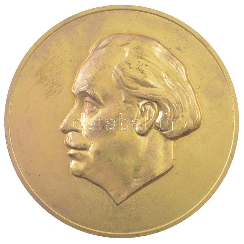 Bulgária DN 'Georgi Dimitrov' bolgár politikus egyoldalas, aranyozott fém emlékérme (60mm) T:2 kis karc Bulgaria ND 'Georgi Dimitrov' one-sided gilt metal commemorative medallion of the bulgarian politican (60mm) C:XF small scratch