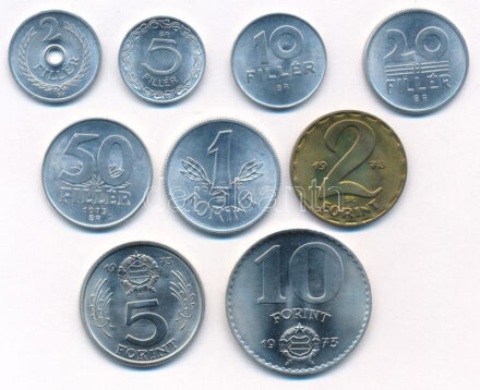 1973. 2f-10Ft (9xklf) forgalmi összeállítás T:1