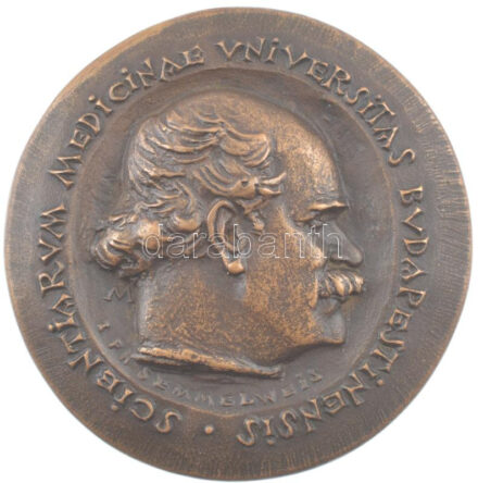 Madarassy Walter (1909-1994) 1969. 'Semmelweis Ignác - Scientiarum Medicinae Universitas Budapestinensis (Semmelweis Orvostudományi Egyetem) / In memoriam fundationis facultatis medicinae 1769-1969' bronz emlékérem (88mm) T:1