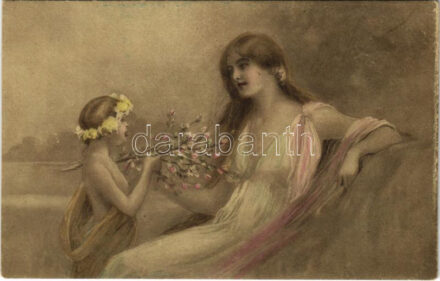 Hölgy és kislány / Lady and little girl (Rb)