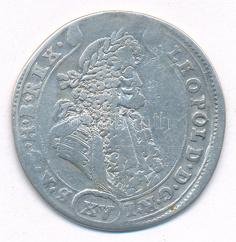 1690K-B 15kr Ag 'I. Lipót' (5,83g) T:2-,3 Hungary 1690K-B 15 Kreuzer Ag 'Leopold I' (5,83g) C:VF,F Huszár: 1427., Unger II.: 1062.
