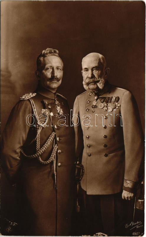 1917 II. Vilmos császár és Ferenc József / Wilhelm II and Franz Joseph. E. Bieber (Rb)