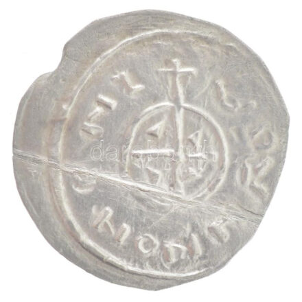 1063-1074. Denár Ag 'Salamon' (0,65g) T:1-,2 meghajlott lemez Hungary 1063-1074. Denar Ag 'Solomon' (0,65g) C:AU,XF bent coin Huszár: 14., Unger I.: 8.