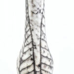 Iparművészeti retró kerámia váza, hibátlan, m: 28 cm