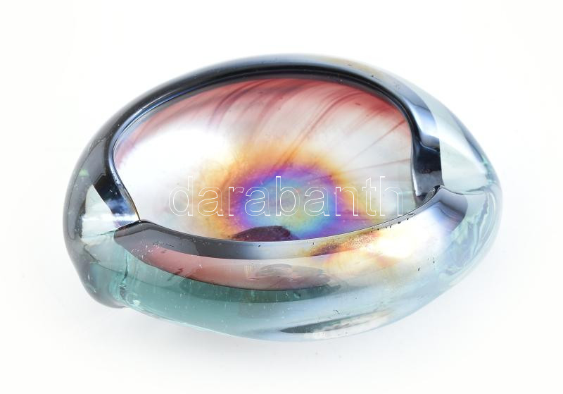 Murano hamutál, jelzés nélkül, hibátlan, d: 11,5 cm