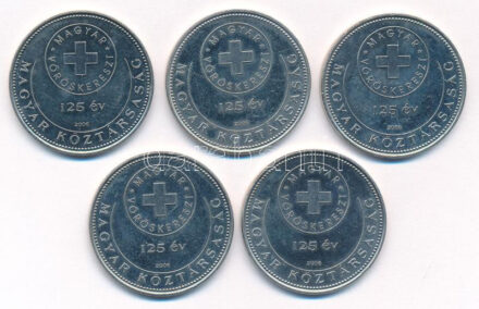2006. 50Ft Cu-Ni '125 éves a Magyar Vöröskereszt' (5x) T:2 karc, patina Adamo FOEM6