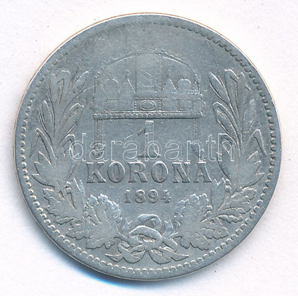 1894KB 1K Ag 'Ferenc József' T:3 Adamo K5 - Image 2