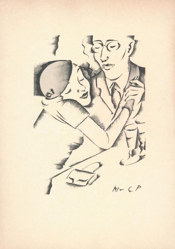 Molnár C. Pál (1894-1981): Illusztrációk, 4 db. Kis szériás ofszet, papír, kissé foltos, 29,5×21 cm - Image 2